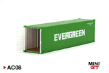 MINI GT 1:64 40 Ft Dry Container EVERGREEN AC08