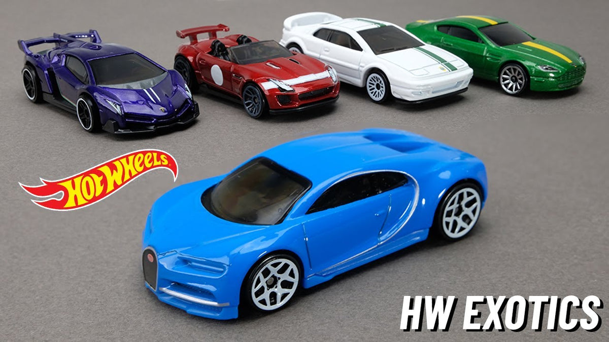 Hot Wheels 2020 Exotics 5-Pack Bugatti Lamborghini Lotus Jaguar