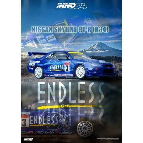 INNO64 SKYLINE GT-R (R34) #3 "ENDLESS ADVAN" Super Taikyu Series 2002 Winner