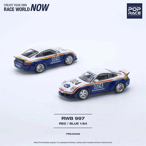 POP RACE 1:64 RWB PORSCHE 997 Rothmans Racing