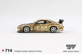 2025 MINI GT #714 Nissan Silvia (S15) Top Secret D1GP BL
