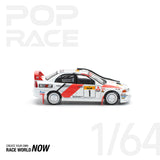 POPRACE 1:64 #231 MITSUBISHI LANCER EVOLUTION IV SAFARI RALLY KENYA 1998