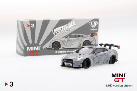 MINI GT #3 LB★WORKS Nissan GT-R (R35) Matte Grey – J Toys Hobby