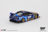 MINI GT #1157 Nissan Silvia (S15) LB-Super Silhouette #555 Team MINI GT Liberty Walk 2025 Formula Drift