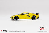 MINI GT #195 Chevrolet Corvette Stingray Accelerate Yellow Metallic
