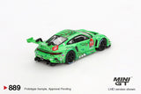 2025 MINI GT #889 Porsche 911 GT3 R #77 AO Racing 2024 IMSA Daytona 24 Hrs GTD Pro 2nd Place