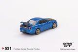 MINI GT #531 Nissan Skyline GT-R (R34) Top Secret Bayside Blue