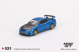 MINI GT #531 Nissan Skyline GT-R (R34) Top Secret Bayside Blue