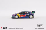 MINI GT #533 Ford Puma Rally1 #19 M-Sport Ford WRT 2022 Rally MonteCarlo Winner