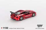 MINI GT #1132 Toyota Supra (A80) Top Secret GT-300 Top Secret Red Chrome