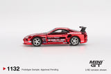 MINI GT #1132 Toyota Supra (A80) Top Secret GT-300 Top Secret Red Chrome