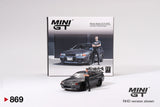 2025 MINI GT #869 Nissan Skyline GT-R (R32) Gunmetal W/ Matsuda Figure Tsugio Matsuda Collection