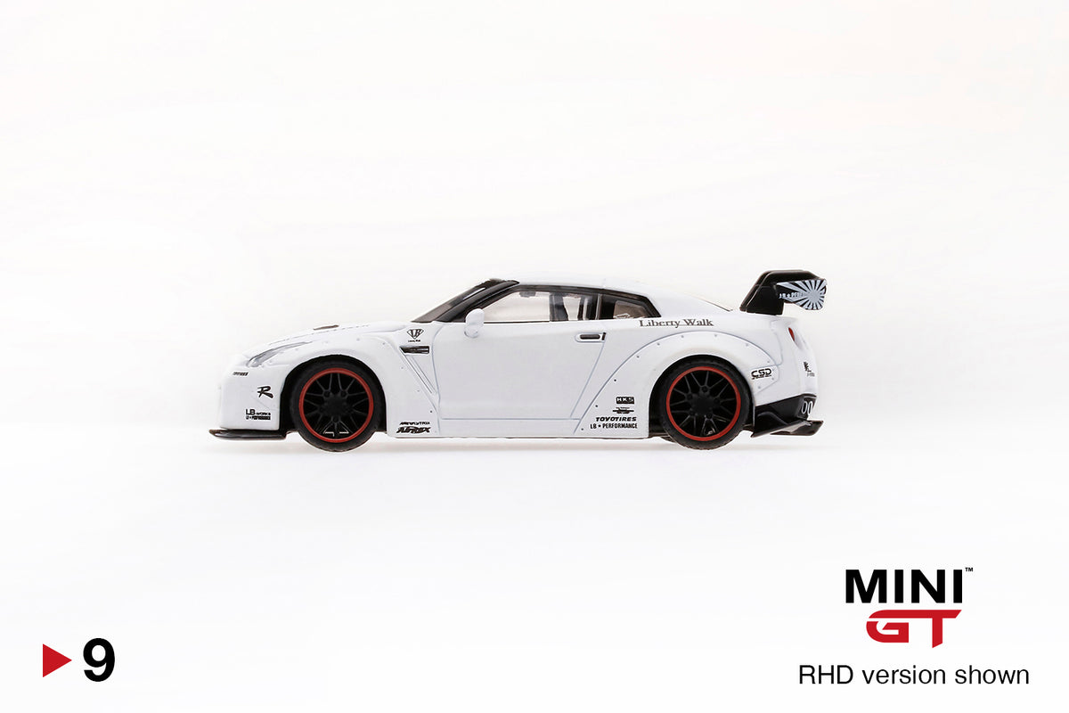 MINI GT#9 LB★WORKS Nissan GT-R (R35) Matte White – J Toys Hobby
