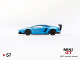MINI GT #57 Lamborghini Aventador LB WORKS Baby Blue RHD