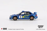2025 MINI GT #986 Subaru Impreza WRC99 1999 Rally Australia Winner #5 Australia Exclusive