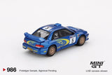 2025 MINI GT #986 Subaru Impreza WRC99 1999 Rally Australia Winner #5 Australia Exclusive