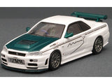 INNO64 1:64 NISSAN SKYLINE GT-R R34 NISMO R-Tune Green Carbon Tuned by MINE‘S