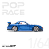 POPRACE 1:64 MAZDA RX-7 (FD3S) RE-AMEMIYA WIDEBODY METALLIC BLUE