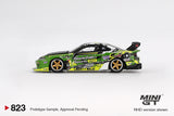 2025 MINI GT #823 Nissan LB-Super Silhouette S15 SILVIA #555 V2 2024 Formula Drift Japan