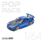 POPRACE 1:64 MAZDA RX-7 (FD3S) RE-AMEMIYA WIDEBODY METALLIC BLUE