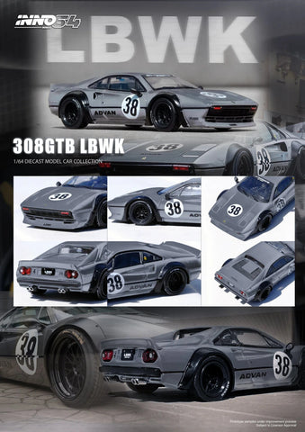 INNO64 LIBERTY WALK FERRARI 308 GTB #38 GRAY