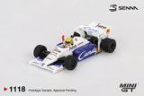 MINI GT #1118 Toleman TG184 #19 Ayrton Senna 1984 Monaco Grand Prix 2nd Place