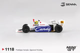 MINI GT #1118 Toleman TG184 #19 Ayrton Senna 1984 Monaco Grand Prix 2nd Place