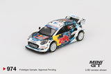 MINI GT #974 Ford Puma Rally1 #13 M-Sport Ford WRT 2024 Rally Monte Carlo