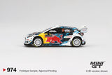 MINI GT #974 Ford Puma Rally1 #13 M-Sport Ford WRT 2024 Rally Monte Carlo