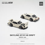 POPRACE 1:64 SKYLINE GT-R V8 DRIFT WHITE