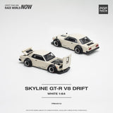 POPRACE 1:64 SKYLINE GT-R V8 DRIFT WHITE