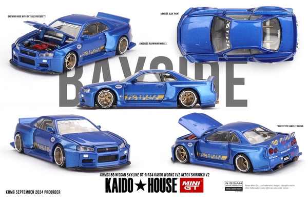 MINI GT x KAIDO HOUSE #158 Nissan Skyline GT-R (R34) V2 Aero