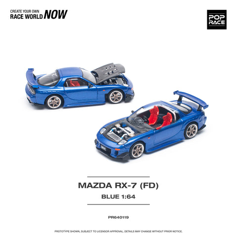 POPRACE 1:64 MAZDA RX-7 (FD3S) RE-AMEMIYA WIDEBODY METALLIC