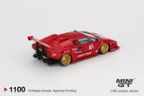 MINI GT #1100 Lamborghini Countach LB-WORKS Red