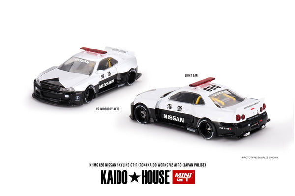 KAIDO HOUSE x MINI GT Nissan Skyline GT-R R34 Kaido Works V2 Aero