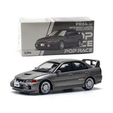 POPRACE 1:64 #327 MITSUBISHI LANCER EVOLUTION EVO IV DARK GREY