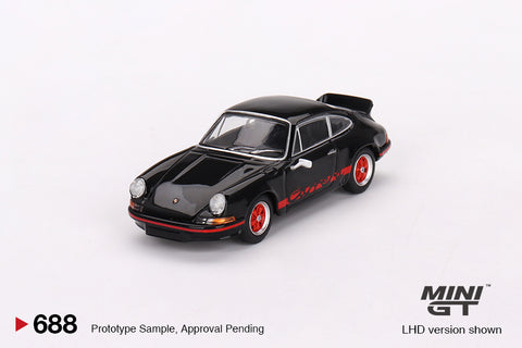 MINI GT #688 Porsche 911 Carrera RS 2.7 Black with Red Livery