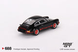 MINI GT #688 Porsche 911 Carrera RS 2.7 Black with Red Livery