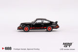 MINI GT #688 Porsche 911 Carrera RS 2.7 Black with Red Livery