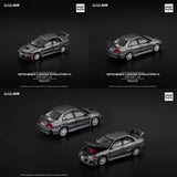 POPRACE 1:64 #327 MITSUBISHI LANCER EVOLUTION EVO IV DARK GREY