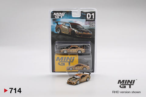 2025 MINI GT #714 Nissan Silvia (S15) Top Secret D1GP BL