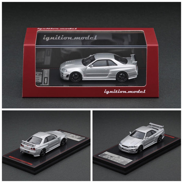 ignition.model R34 GT-R シルバー 1/64 PREORDER* Ignition Model 1:64 Nissan Skyline (R34) GT-R Z