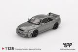 MINI GT #1128 NISSAN Skyline GT-R Dark Metal Gray (NISMO BCNR33 CRS Version)