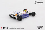 MINI GT #1118 Toleman TG184 #19 Ayrton Senna 1984 Monaco Grand Prix 2nd Place