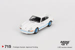2024 MINI GT #715 Porsche 911 Carrera RS 2.7 Grand Prix White with Blue Livery