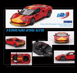 BBR MODEL 1:64 FERRARI 296 GTB ASSETTO FIORANO ROSSO CORSA