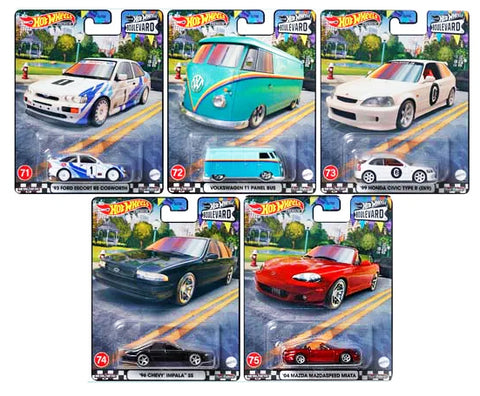 2023 Hot Wheels Premium Boulevard Mix Q Case SET OF 5 GJT68-986Q