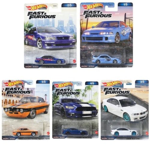 2023 Hot Wheels Premium Fast & Furious C Case Set of 5