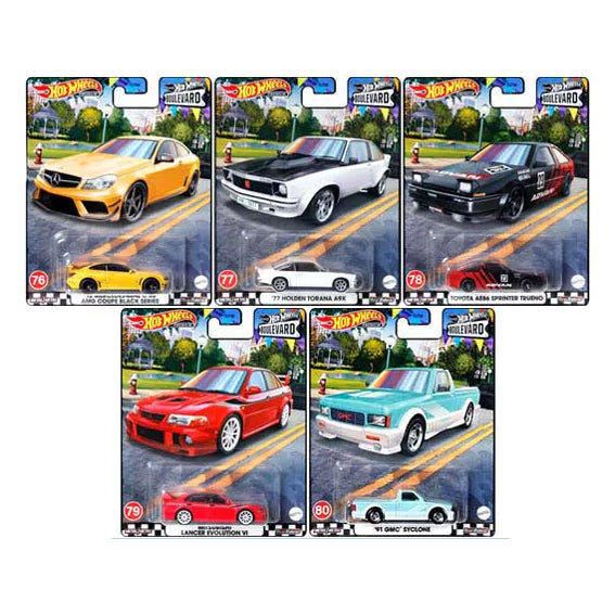 2023 Hot Wheels Premium Boulevard Mix P Complete Set of 5 – J Toys Hobby