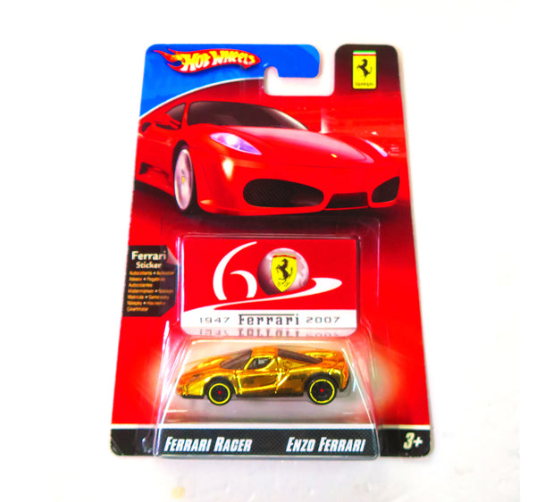 2007 HOT WHEELS FERRARI RACER ENZO CHROME GOLD – J Toys Hobby